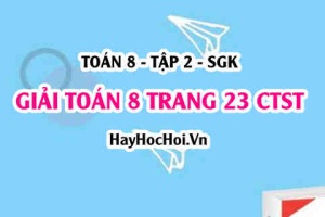 Giải Toán 8 trang 23 tập 2 Chân trời sáng tạo SGK